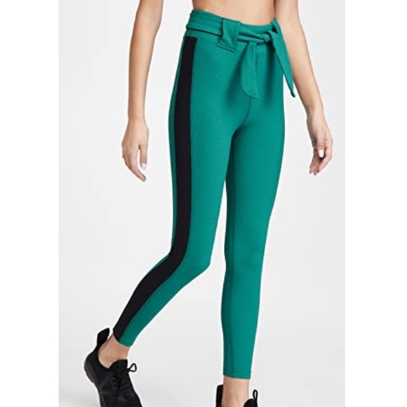 Year Of Ours Green Thermal Ski Belted Leggings - Picture 1 of 13